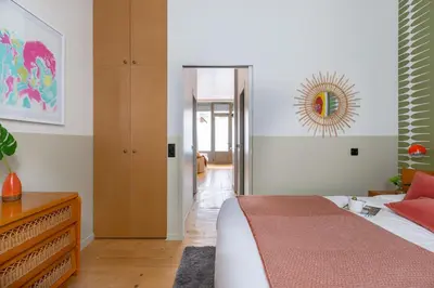 Un ou plusieurs lits dans un hébergement de l'établissement Boutik Boheme Le Loft Batignolles