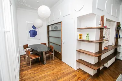 Cuisine ou kitchenette dans l'établissement Appt calme et central proche Arc de Triomphe