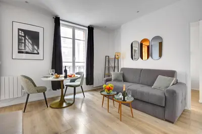 Coin salon dans l'établissement 158 Suite Jeremy - Superbe Appartement à Paris