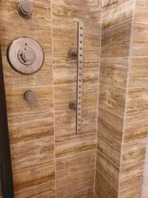 Salle de bains dans l'établissement La Romantique