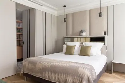 Un ou plusieurs lits dans un hébergement de l'établissement HIGHSTAY - Luxury Serviced Apartments - Tuileries Garden
