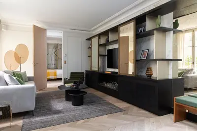 Coin salon dans l'établissement HIGHSTAY - Luxury Serviced Apartments - Tuileries Garden