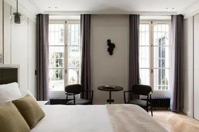 Un ou plusieurs lits dans un hébergement de l'établissement HIGHSTAY - Luxury Serviced Apartments - Tuileries Garden