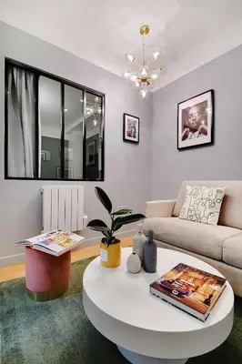 Coin salon dans l'établissement Bastille - Cosy design 1BR / 4P apartment