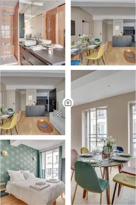 Coin salon dans l'établissement 167 Suite K - Superbe Appartement à Paris