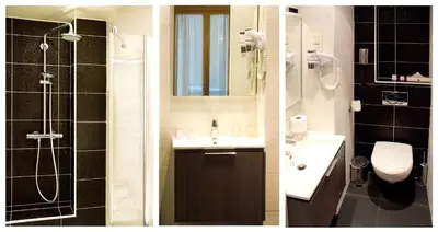Salle de bains dans l'établissement Hôtel La Sanguine