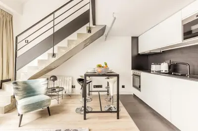 Cuisine ou kitchenette dans l'établissement B2 Loft Duplex 175Blo-Paris Convention