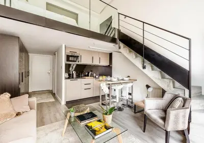 Cuisine ou kitchenette dans l'établissement B3 Loft Duplex 175Blo-Paris Convention