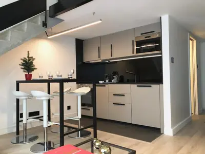 Cuisine ou kitchenette dans l'établissement B4 Loft Duplex 175Blo-Paris Convention