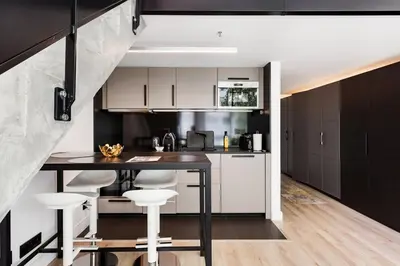 Cuisine ou kitchenette dans l'établissement B4 Loft Duplex 175Blo-Paris Convention