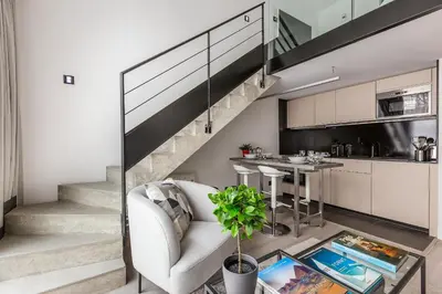 Cuisine ou kitchenette dans l'établissement B6 Loft Duplex 175Blo-Paris Convention