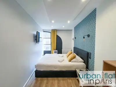 Un ou plusieurs lits dans un hébergement de l'établissement 120 - Urban Gorgeous Apartment Le Marais