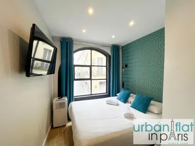 Un ou plusieurs lits dans un hébergement de l'établissement 120 - Urban Gorgeous Apartment Le Marais