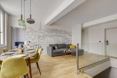Coin salon dans l'établissement 168 Suite M - Superbe Appartement à Paris