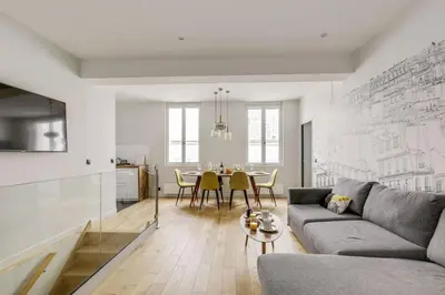 Coin salon dans l'établissement 168 Suite M - Superbe Appartement à Paris