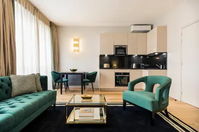 Coin salon dans l'établissement Luxury Apartment Paris Louvre II