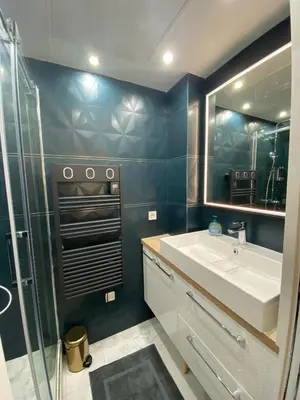 Salle de bains dans l'établissement Beautiful mini Loft near Saint-Lazare
