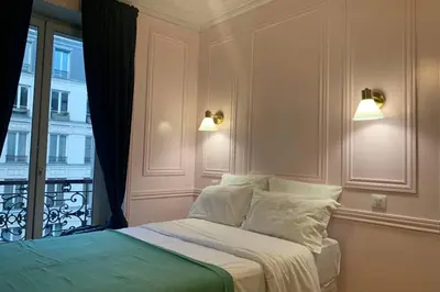 Un ou plusieurs lits dans un hébergement de l'établissement Cozy Studio Paris 5 Luxembourg Garden Central Aldaro