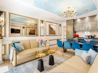 Coin salon dans l'établissement Merveil - Luxury Suite -Champs Elysees- Ponthieu I