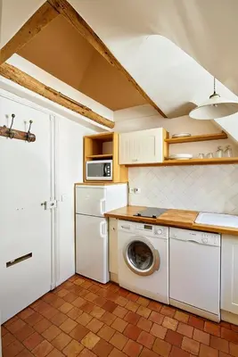 Cuisine ou kitchenette dans l'établissement Saint Germain Flat