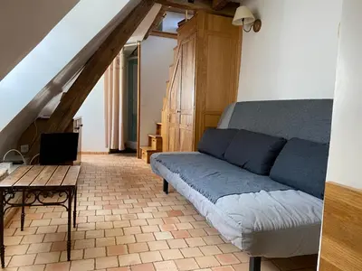 Coin salon dans l'établissement Saint Germain Flat