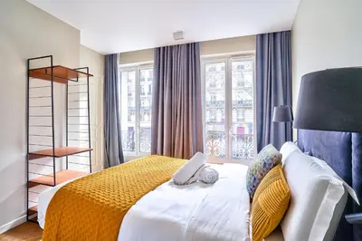 Un ou plusieurs lits dans un hébergement de l'établissement 118 - Urban Luxury Flat La Sorbonne
