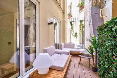 Balcon ou terrasse dans l'établissement 118 - Urban Luxury Flat La Sorbonne
