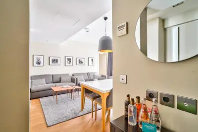Coin salon dans l'établissement 118 - Urban Luxury Flat La Sorbonne