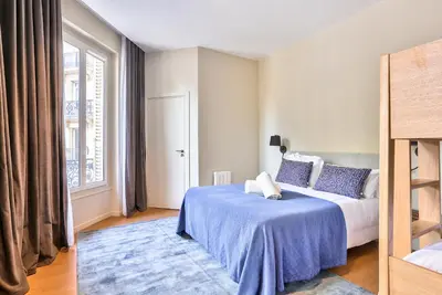 Un ou plusieurs lits dans un hébergement de l'établissement 119 - Urban Spacious Apartment Sebastopol