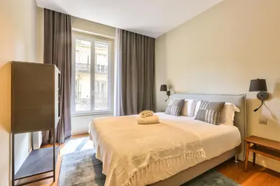 Un ou plusieurs lits dans un hébergement de l'établissement 119 - Urban Spacious Apartment Sebastopol