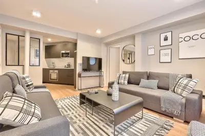 Coin salon dans l'établissement 123 - Urban Luxury Flat in Montorgueil