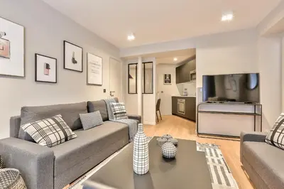 Coin salon dans l'établissement 123 - Urban Luxury Flat in Montorgueil