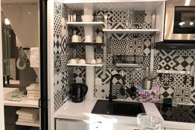 Cuisine ou kitchenette dans l'établissement Appartement Rousselet Quartier Bon Marché Paris VIIème