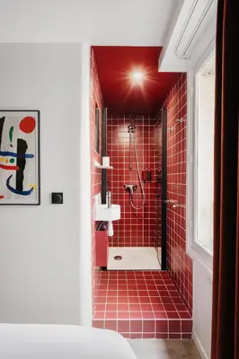 Salle de bains dans l'établissement Edgar Suites Auteuil - Le Marois