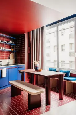 Coin salon dans l'établissement Edgar Suites Auteuil - Le Marois