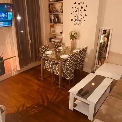 Télévision ou salle de divertissement dans l'établissement Paris parc Buttes-Chaumont