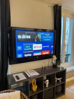 Télévision ou salle de divertissement dans l'établissement NOTRE DAME - STYLISH APARTMENT