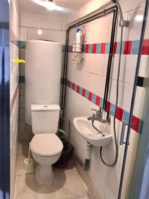 Salle de bains dans l'établissement Art Beaubourg
