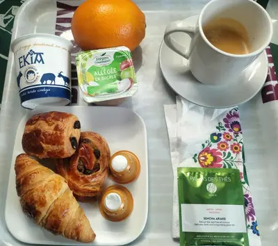 Options de petit-déjeuner proposées aux clients de l'établissement proche Paris chambre hôte