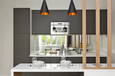Cuisine ou kitchenette dans l'établissement Cosy Loft near Montmartre