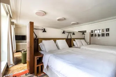 Un ou plusieurs lits dans un hébergement de l'établissement Pied A Terre Palestro