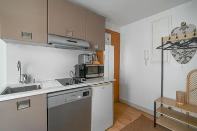 Cuisine ou kitchenette dans l'établissement French typical apartment (opéra 5D)