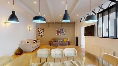 Coin salon dans l'établissement 178 Suite Cesar - Superb apartment in Paris
