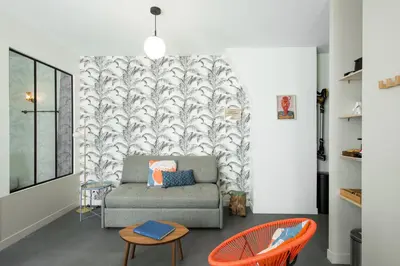Coin salon dans l'établissement MAISON FRANCOIS Paris - Loft Edith