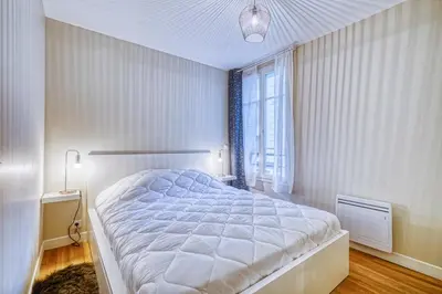 Un ou plusieurs lits dans un hébergement de l'établissement Manarola, F3 à deux pas de Montparnasse