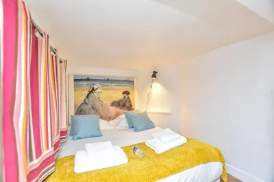 Un ou plusieurs lits dans un hébergement de l'établissement Splendid duplex - 1BR-2P - Notre Dame-Île St-Louis