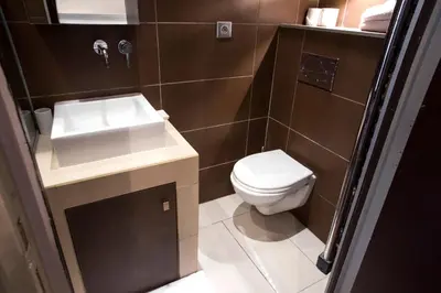 Salle de bains dans l'établissement Habitat Parisien - Marais Sicile