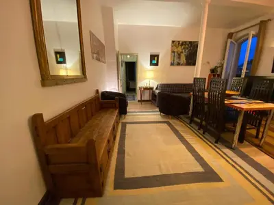 Coin salon dans l'établissement Romantic Apartment in Paris
