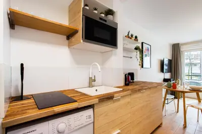 Cuisine ou kitchenette dans l'établissement Amazing studio 2P - Buttes Chaumont