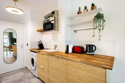 Cuisine ou kitchenette dans l'établissement Amazing studio 2P - Buttes Chaumont
